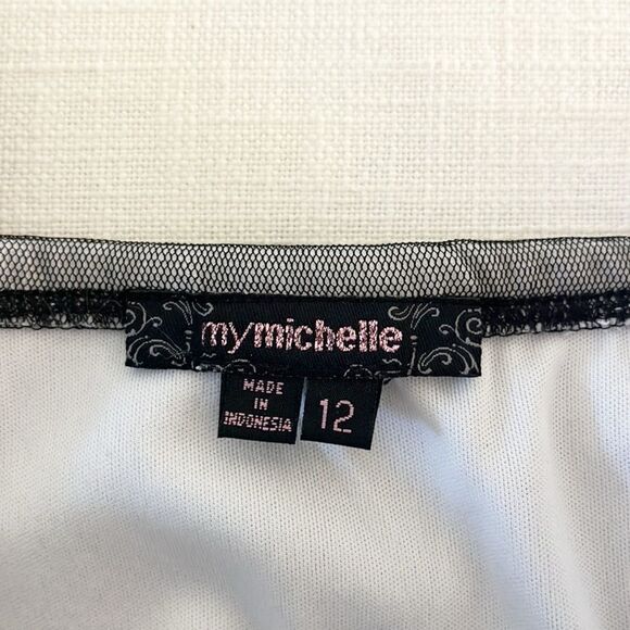 My Michelle Black and White Lace Dress - Picture 12 of 14